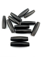 Black Buffalo Bone Pipe, Standard thickness  1–4inch Carved Bone Pieces for Jewelry & Crafts