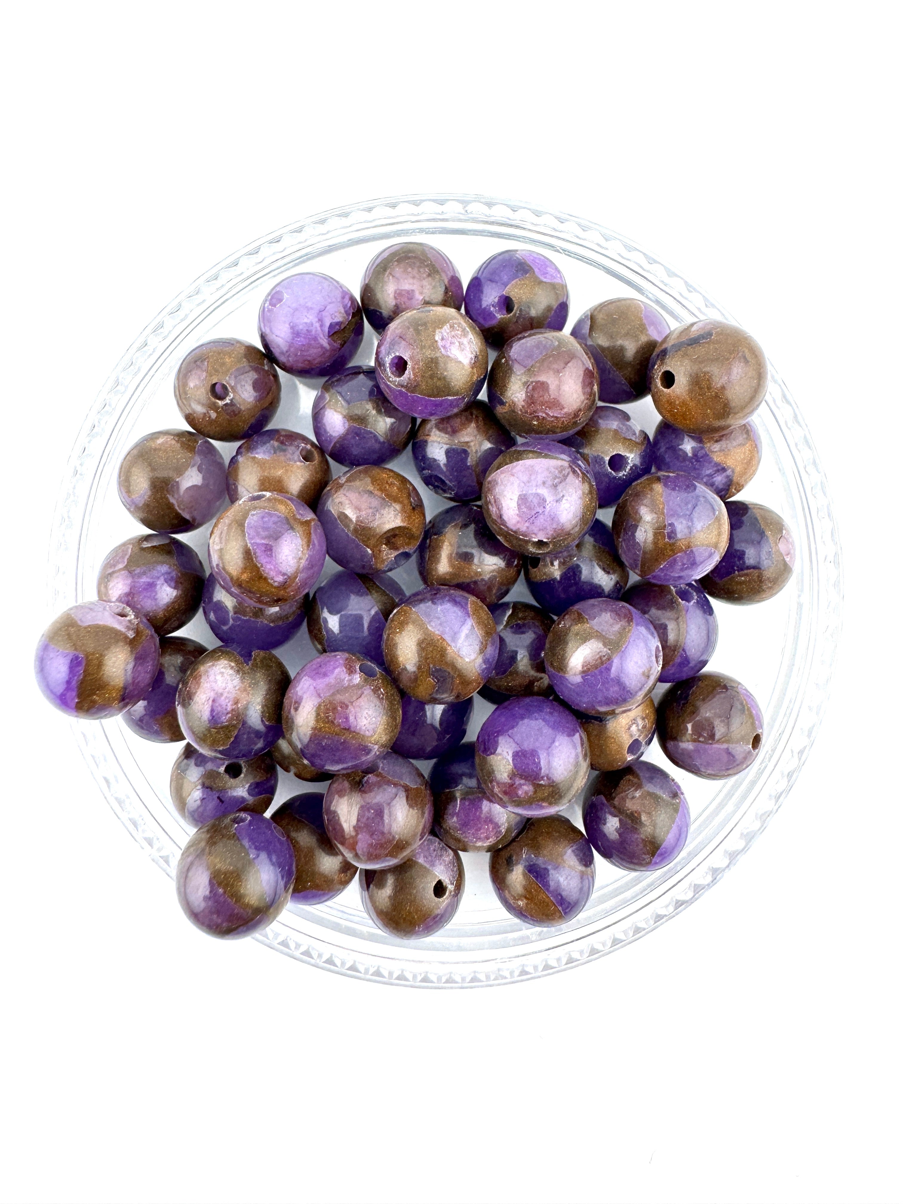 Suspended Copper Purple Beads Available in 6mm, 8mm Sizes