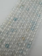 3mm Faceted Clear Topaz Beads
