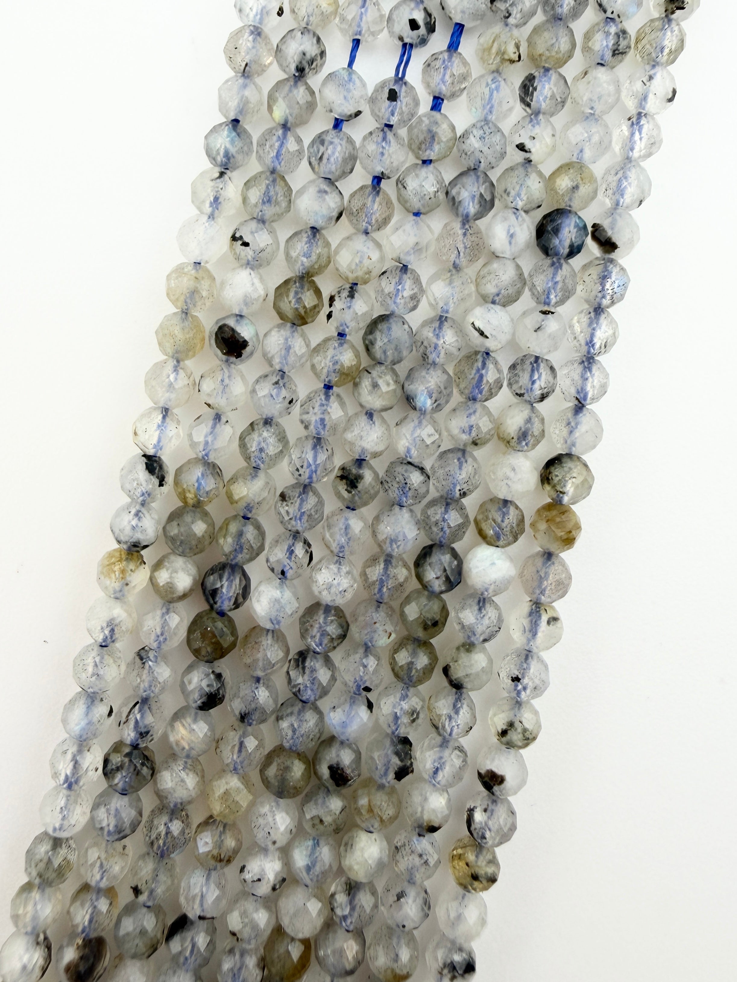 3mm Faceted Labradorite Beads