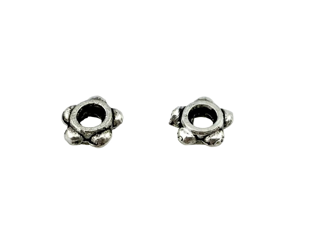 1.3x4mm Daisy Spacer Rhodium