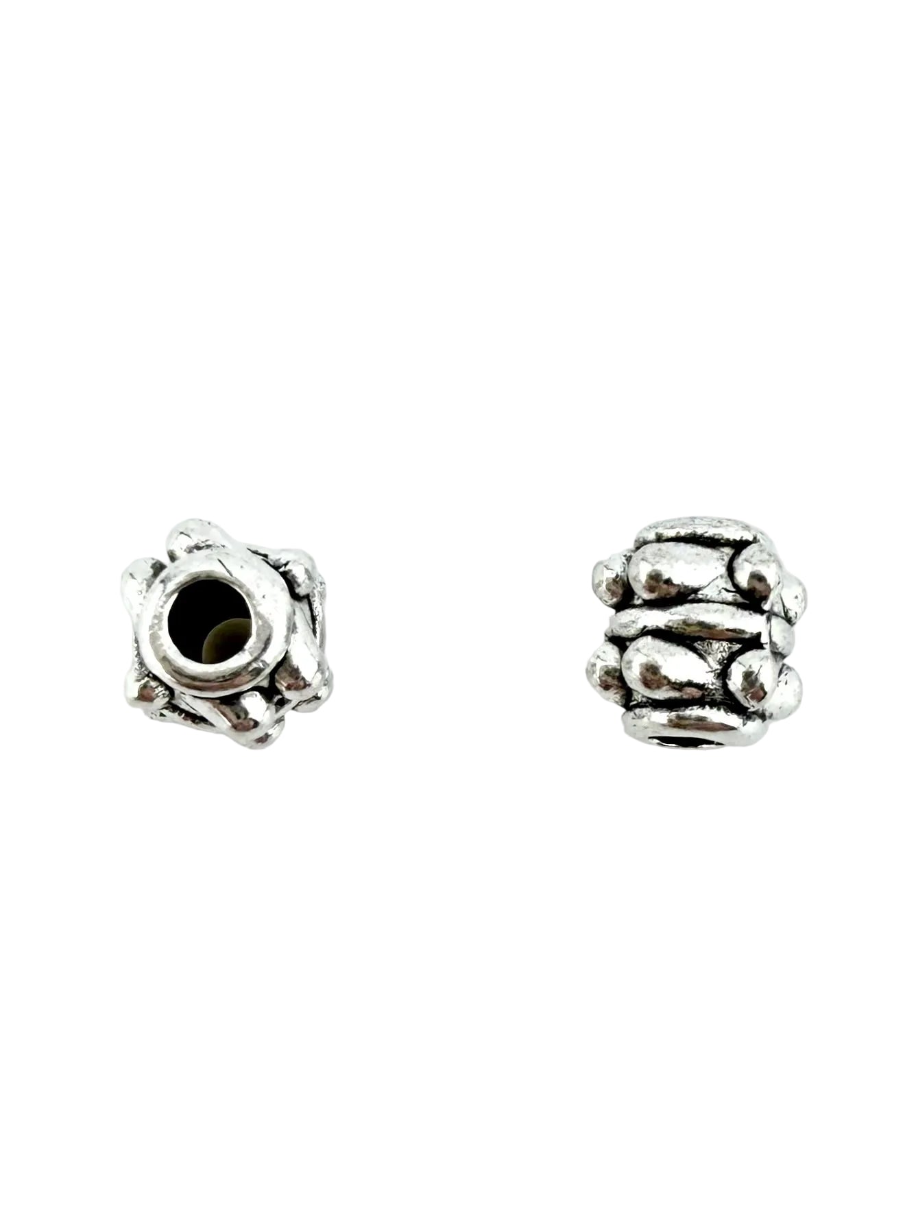 4.5x4mm Double Daisy Spacer Rhodium