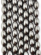 6x8mm Hematite Oval Beads