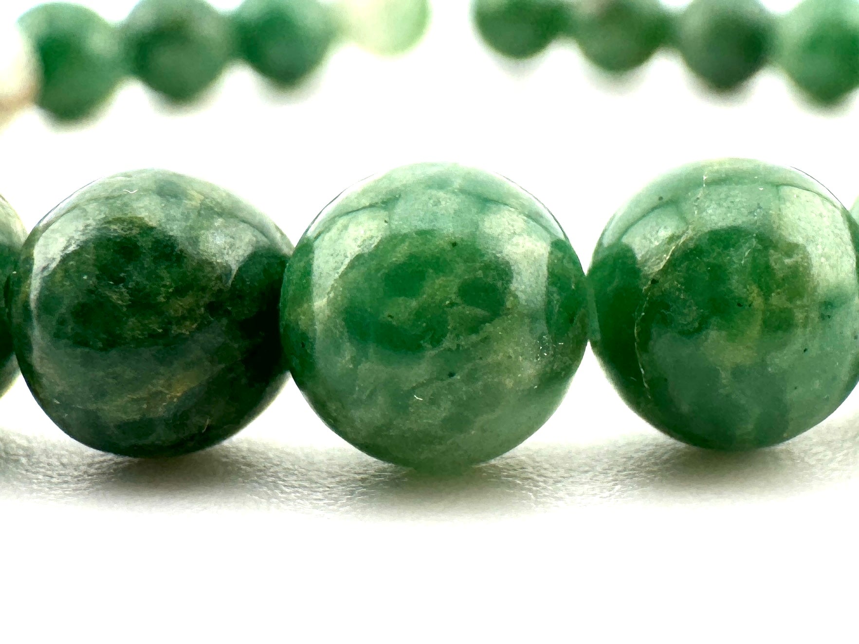 African Green Jade Beads Available in 6mm, 8mm, 10mm, 12mm Sizes