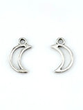 15mm Moon Charm Rhodium