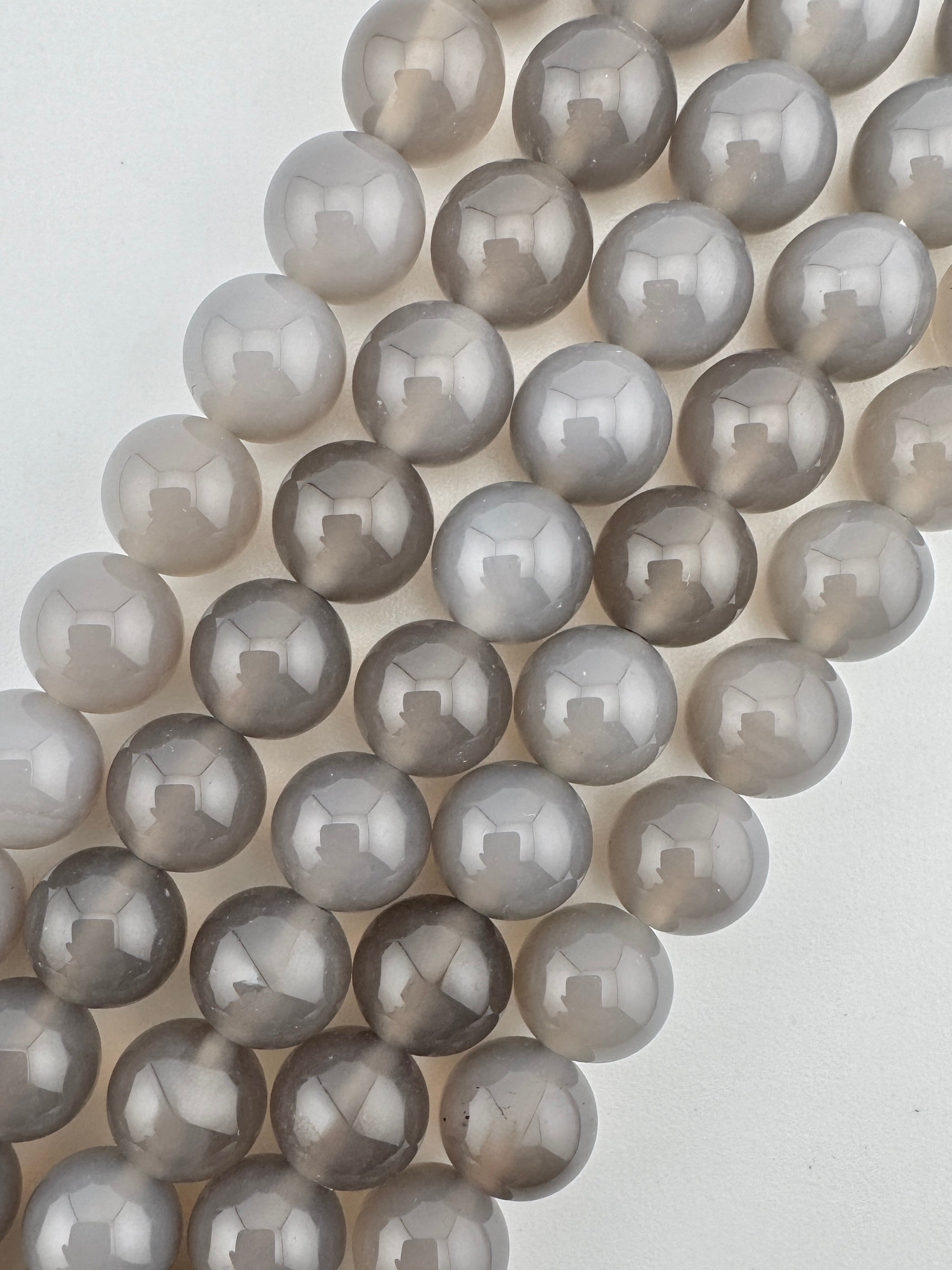 Grey Agate Beads Available in 4mm, 6mm, 8mm Sizes