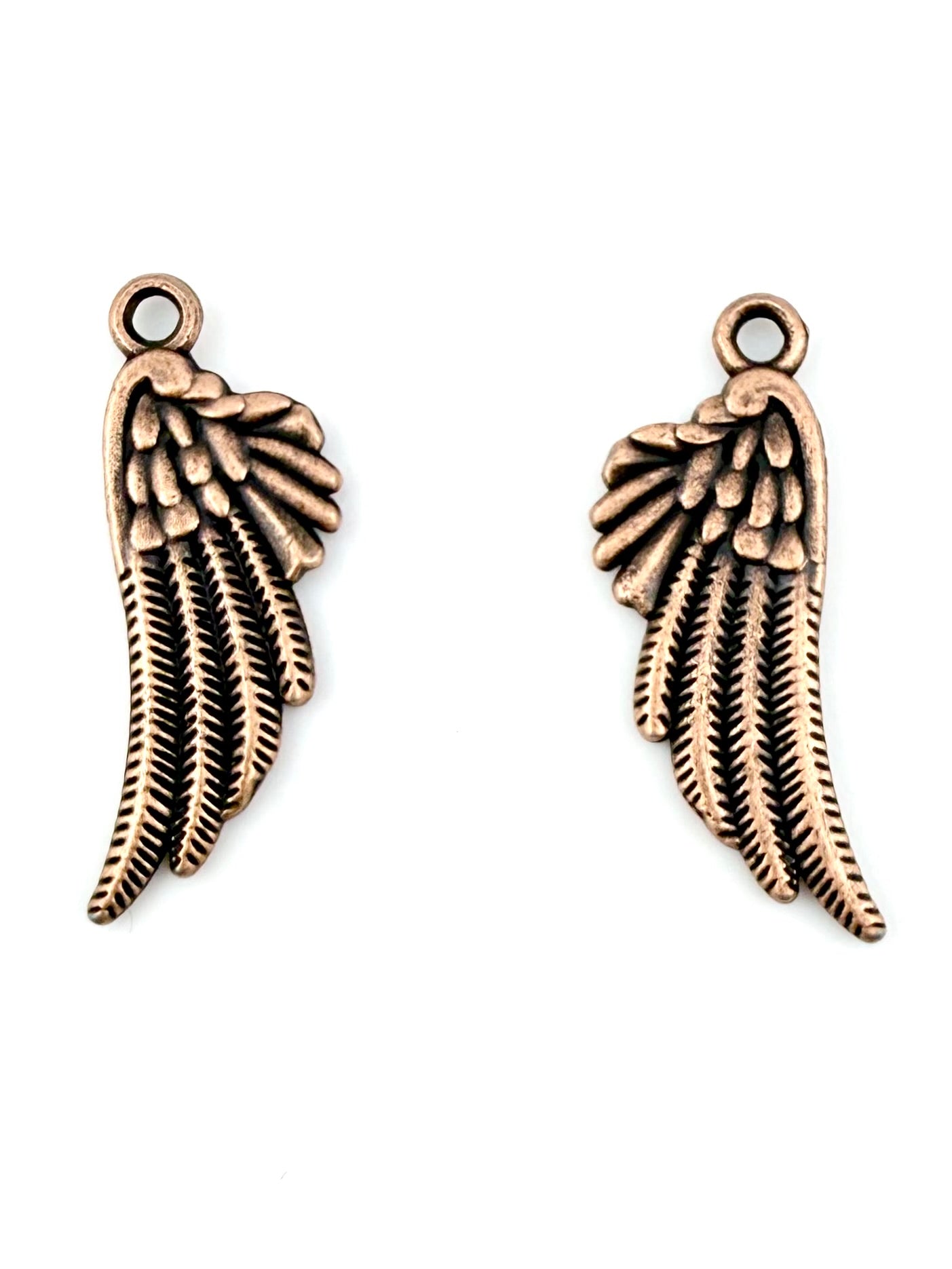 29mm Wing Charm Antique Copper