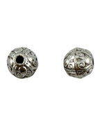 9mm Spacer Bead Rhodium