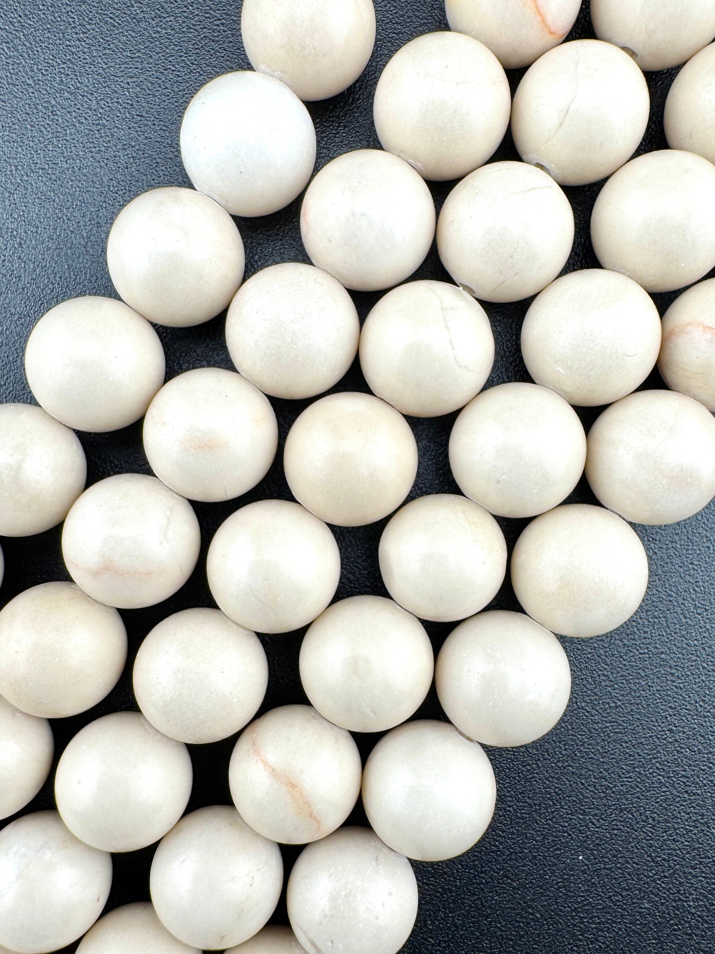 White Petrified Wood Beads Available in 6mm, 8mm, 10mm Sizes