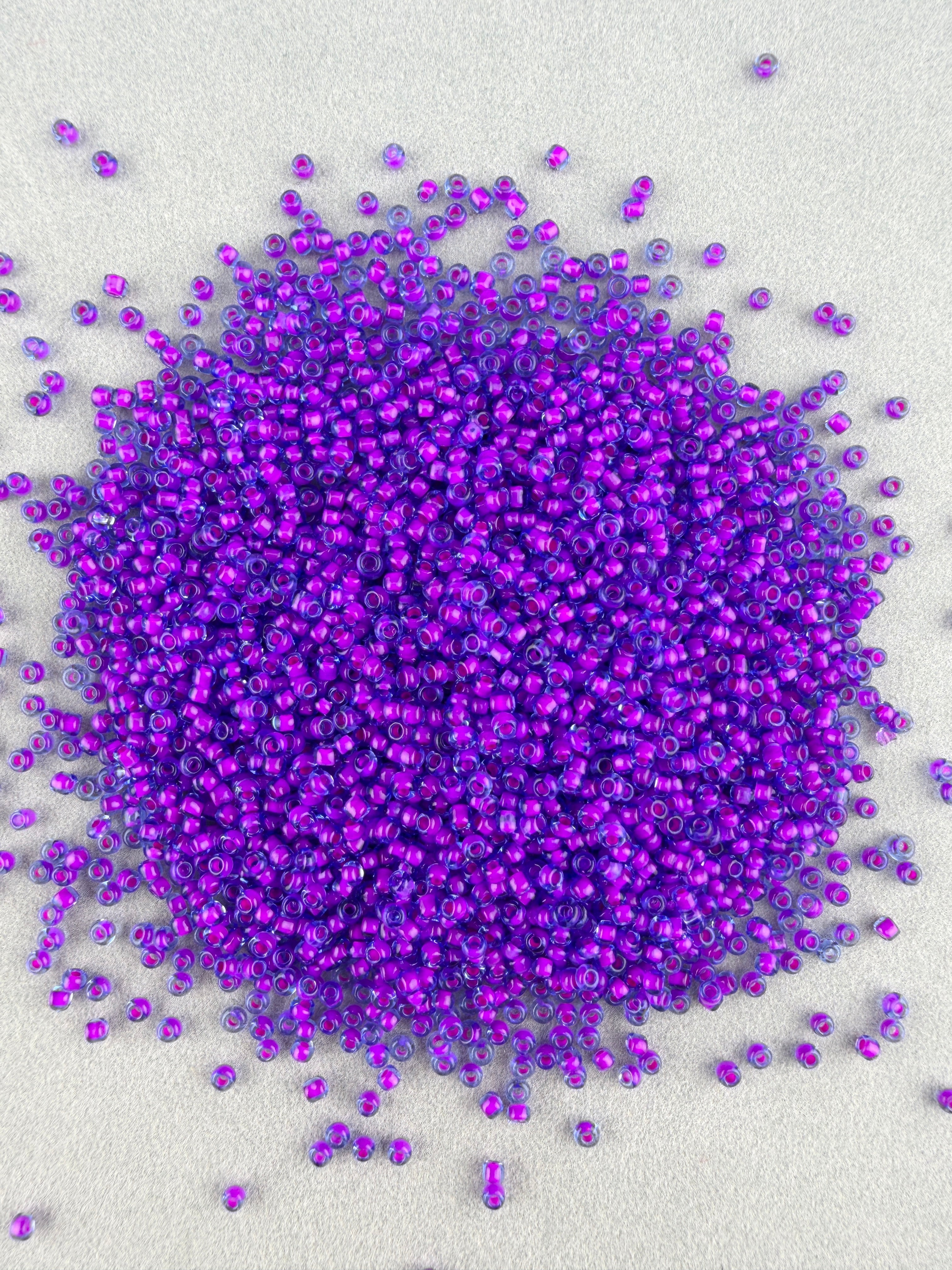 Mino Seed Beads 11/0 Aqua Pink Color Lined.