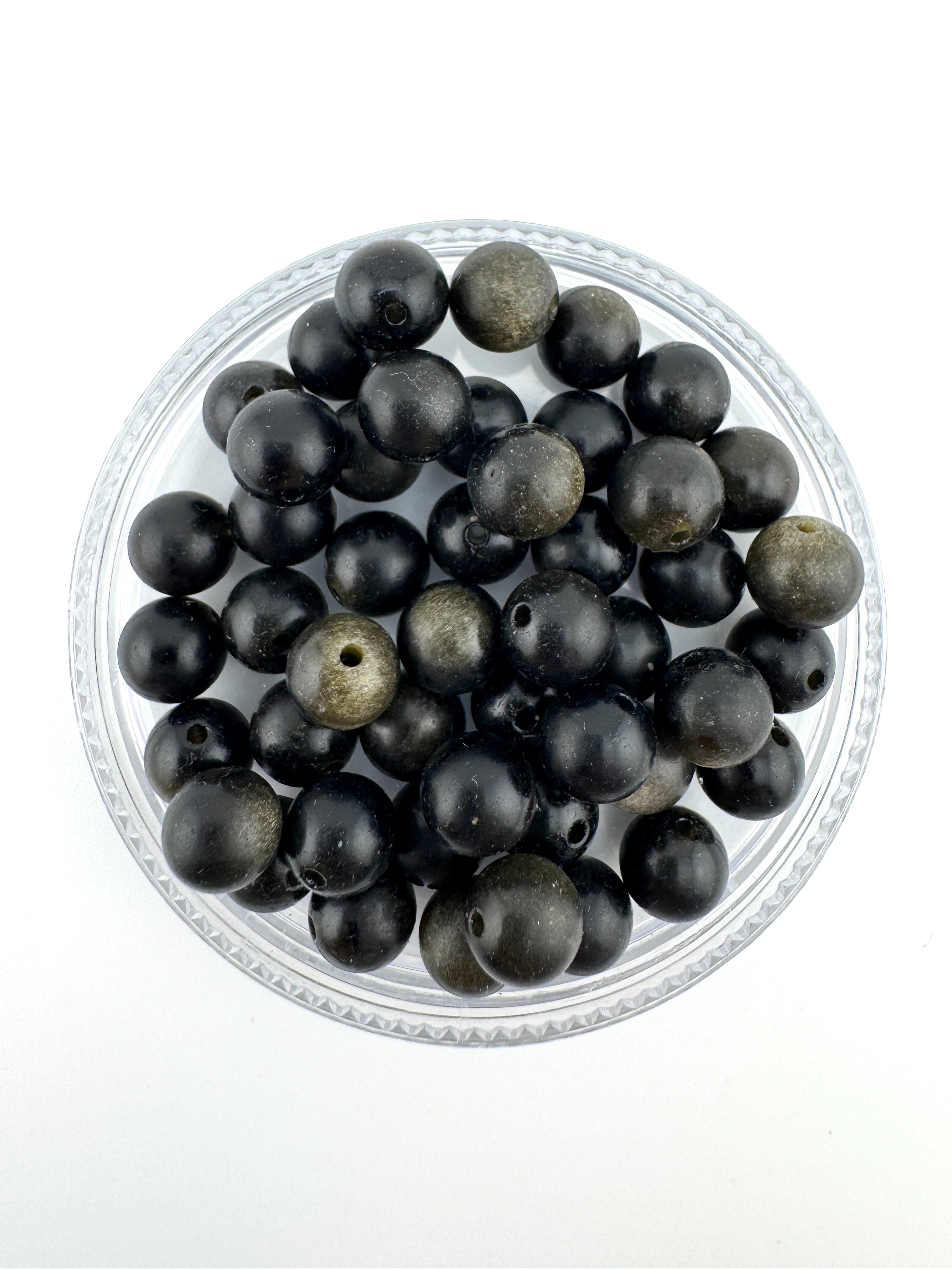 Matte Golden Obsidian Beads Available in 6mm, 8mm Sizes