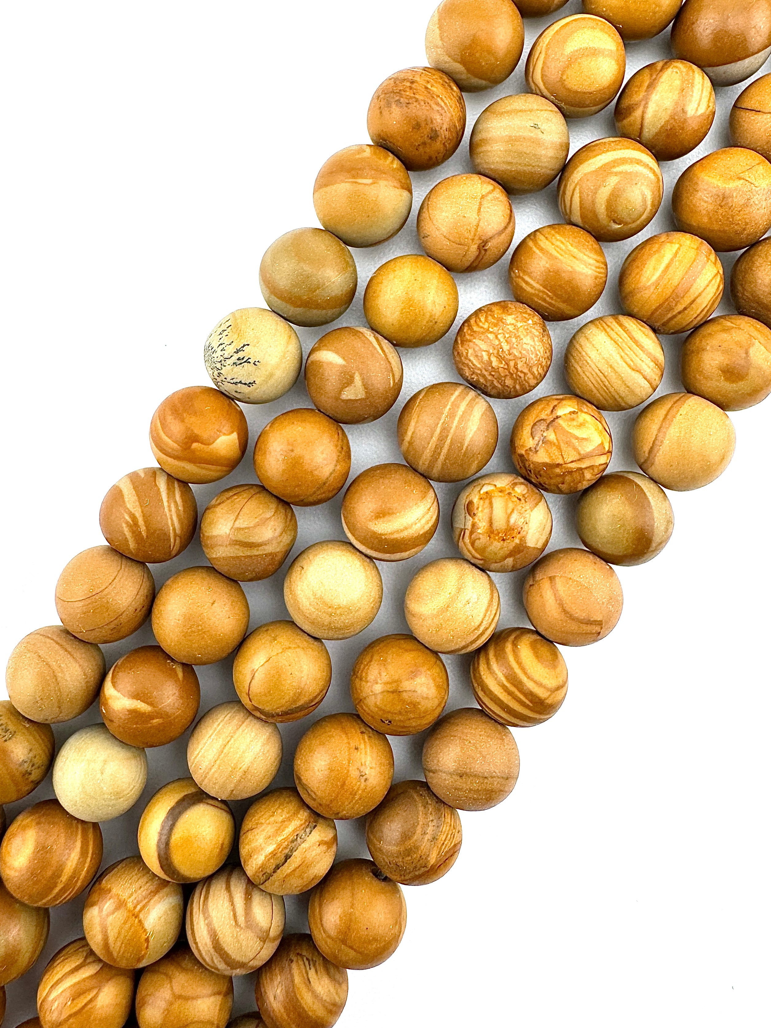 Light Brown Petrified Wood Beads Available in 6mm, 8mm, 10mm Sizes