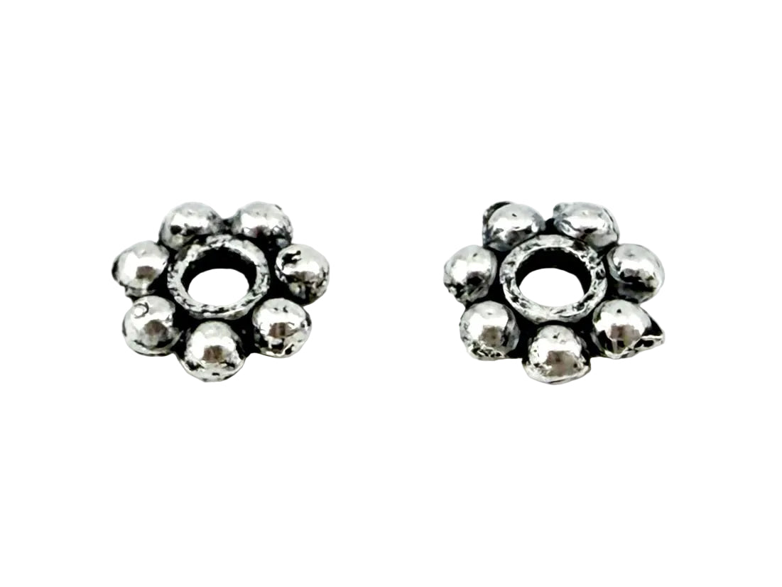 1.5x6mm Daisy Spacer Rhodium