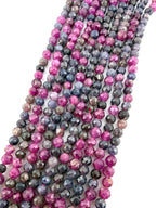 3mm Faceted Sapphire Ruby Mix Beads
