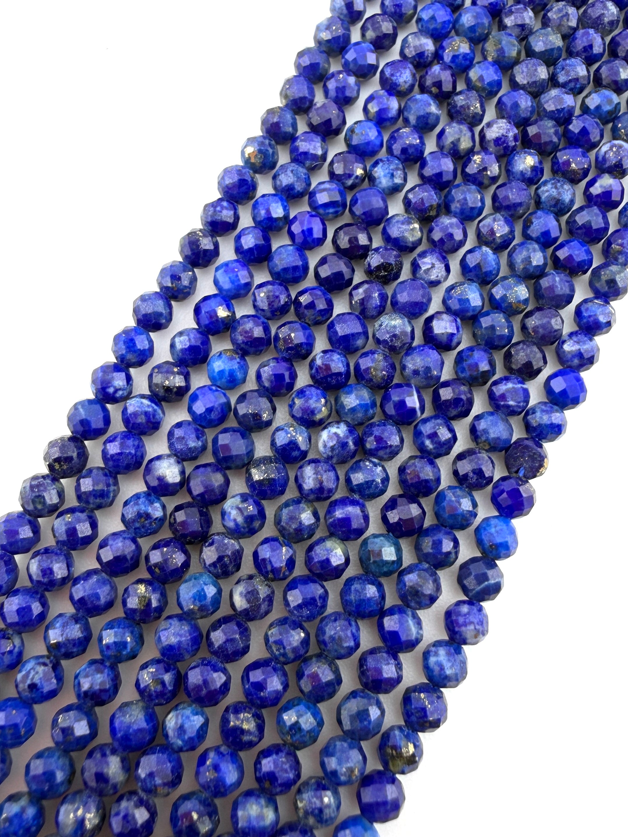3.2mm Faceted Lapis Lazulie Beads