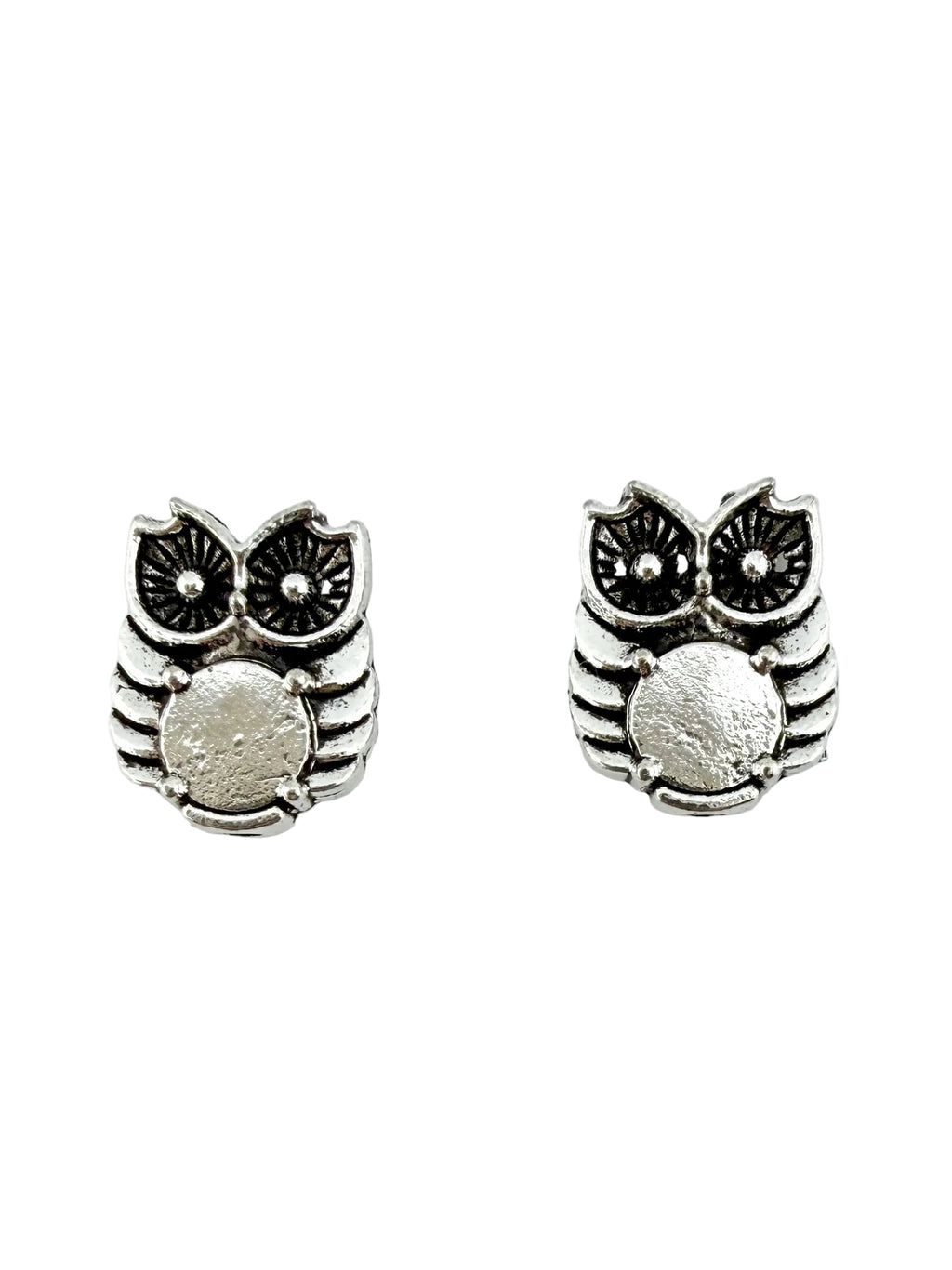 10x8mm Owl Spacer Bead Rhodium