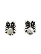 10x8mm Owl Spacer Bead Rhodium