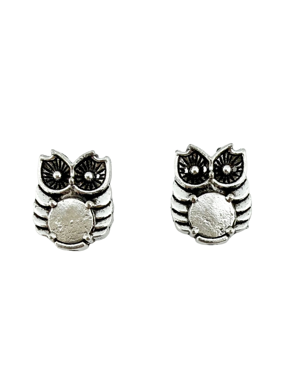 10x8mm Owl Spacer Bead Rhodium
