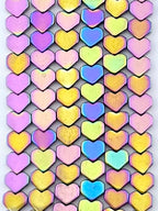 2.5x6mm Hematite Flat Heart Rainbow