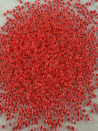 Mino Seed Beads 11/0 Crystal Red Color Lined