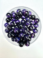 Dyed Purple Tigers Eye Beads Available in 6mm, 8mm Sizes