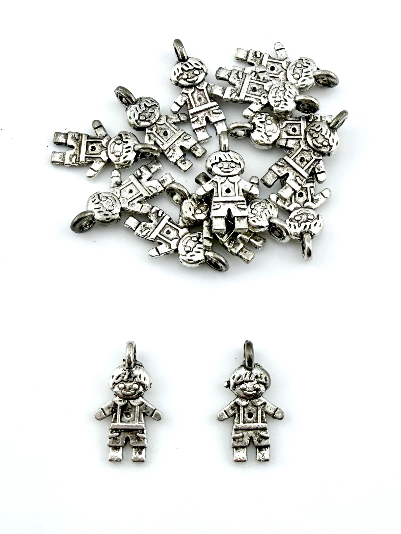 16mm Little Boy Charm Rhodium