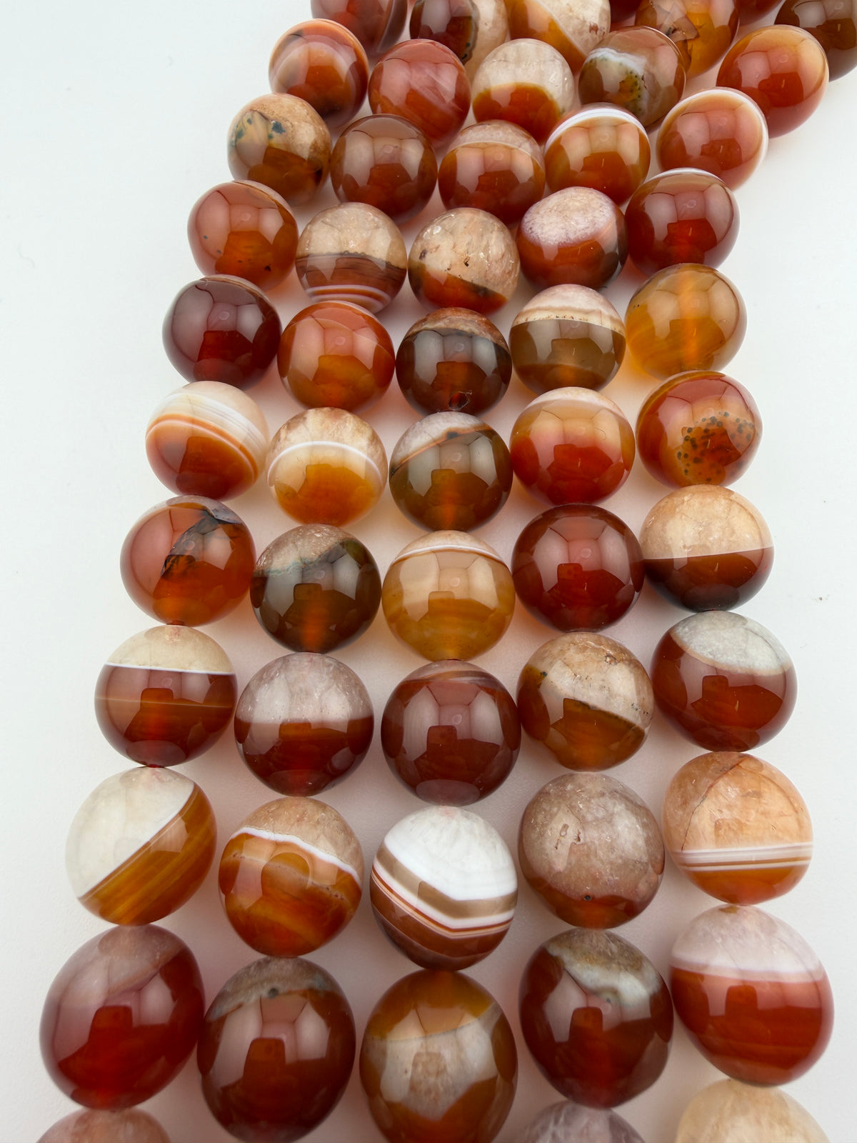 14mm Carnelian Agate Beads