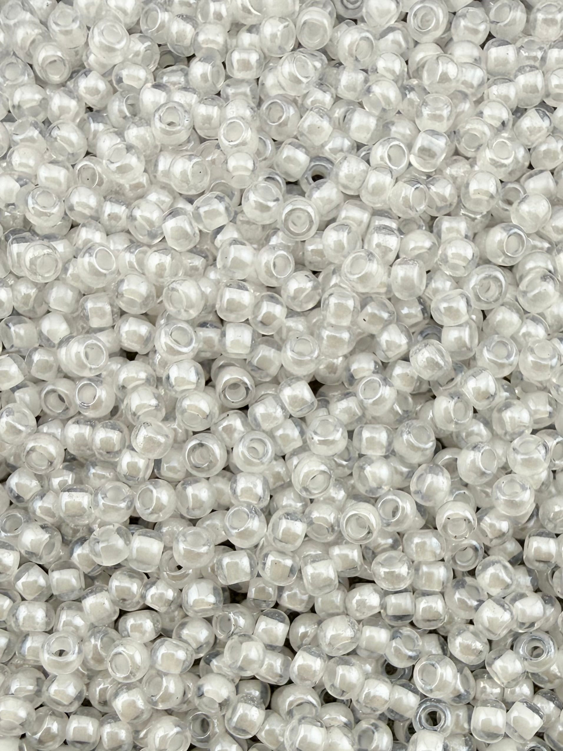 Mino Seed Beads 11/0 Crystal White Color Lined