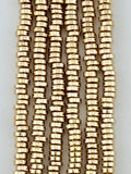 1x3mm Hematite Heishi Beads Gold