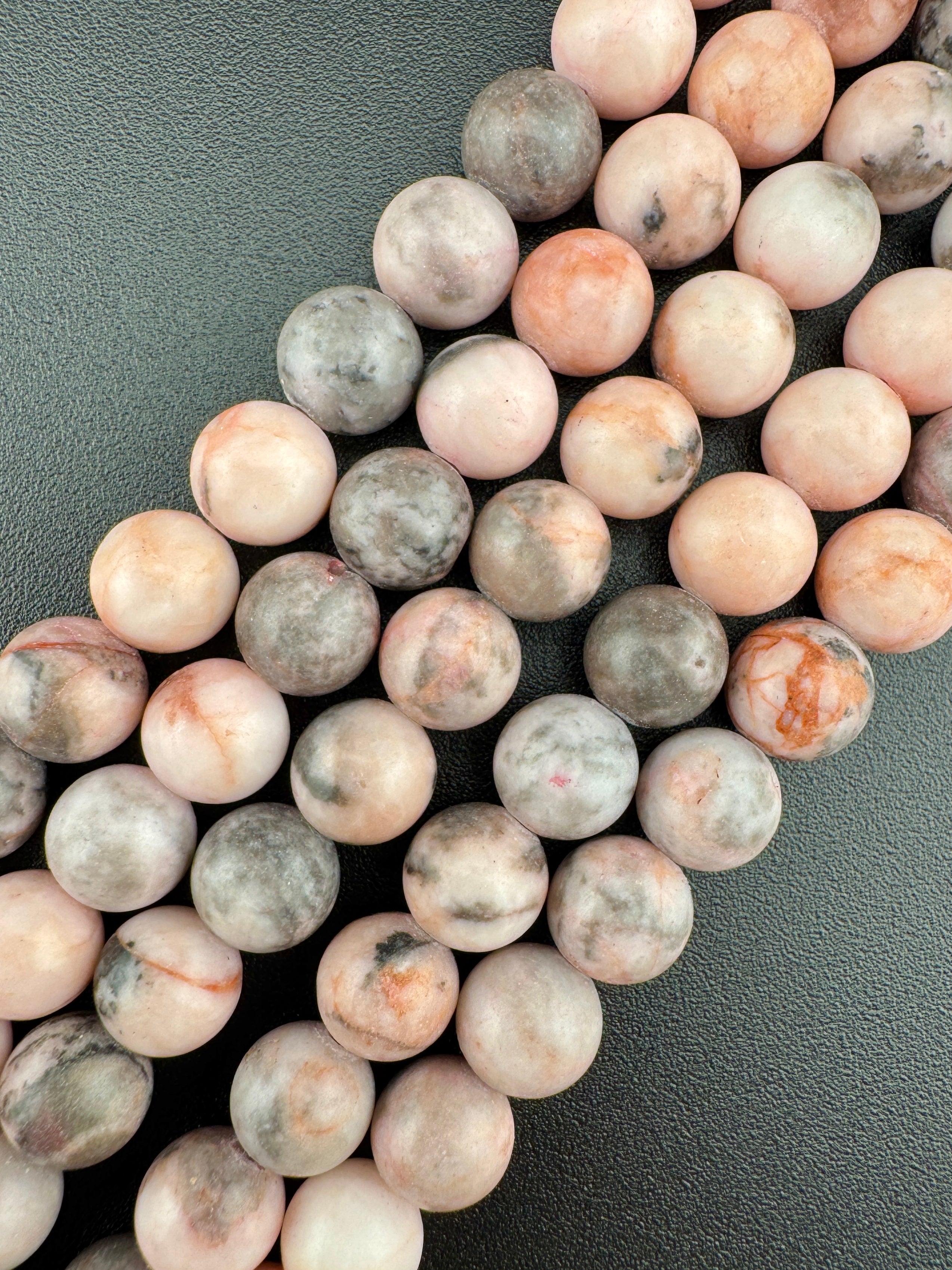 Pink Zebra Jasper Beads Available in 6mm, 8mm Sizes
