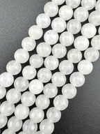 White Jade Beads Available in 6mm, 8mm Sizes