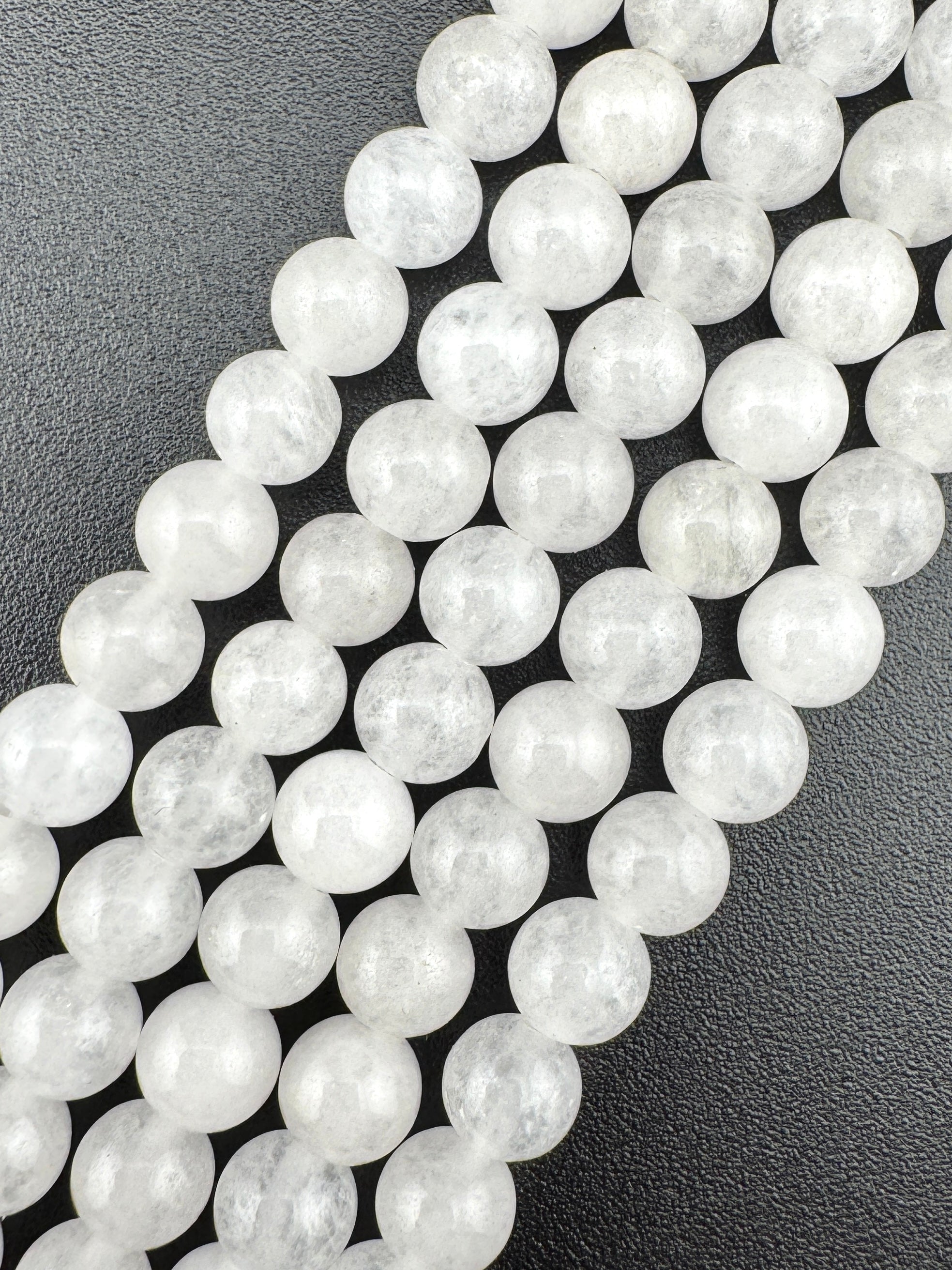 White Jade Beads Available in 6mm, 8mm Sizes
