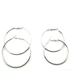 Round Frame Hoop Earing Pair 2mm Thick