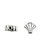 9x10mm Fan Spacer Bead Rhodium