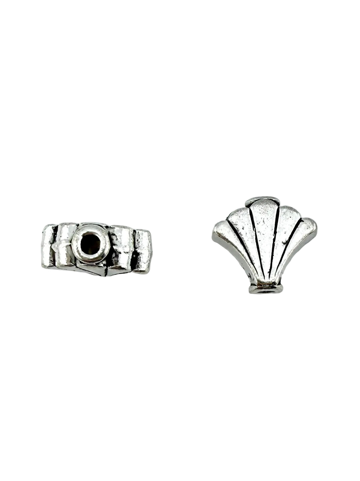 9x10mm Fan Spacer Bead Rhodium