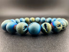 Blue Green Druzy Beads Available in 6mm, 8mm Sizes