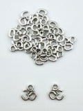10mm Ohm Charm Rhodium