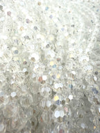 6mm Glass Faceted Round Beads Crystal AB