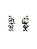 15mm Little Girl Charm Rhodium