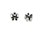 6x4mm Flower Spacer Bead Rhodium