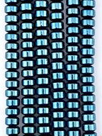 2.5x4mm Hematite Heishi Beads Metallic Blue