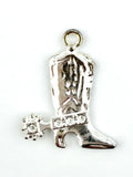 26mm Cowboy Boot Charm Silver