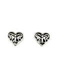 10x12mm Heart Spacer Bead Rhodium