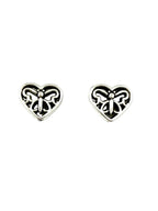 10x12mm Heart Spacer Bead Rhodium