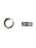 3x8mm Large Hole Spacer Rhodium
