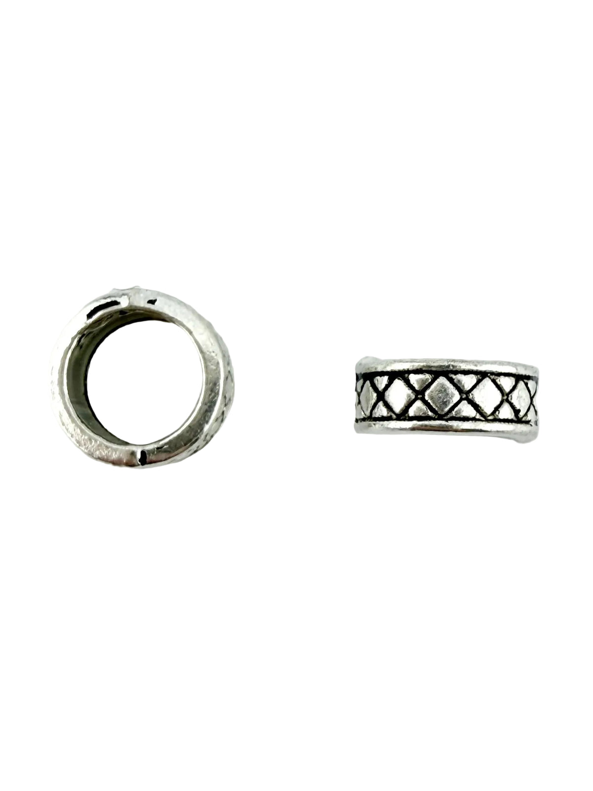 3x8mm Large Hole Spacer Rhodium