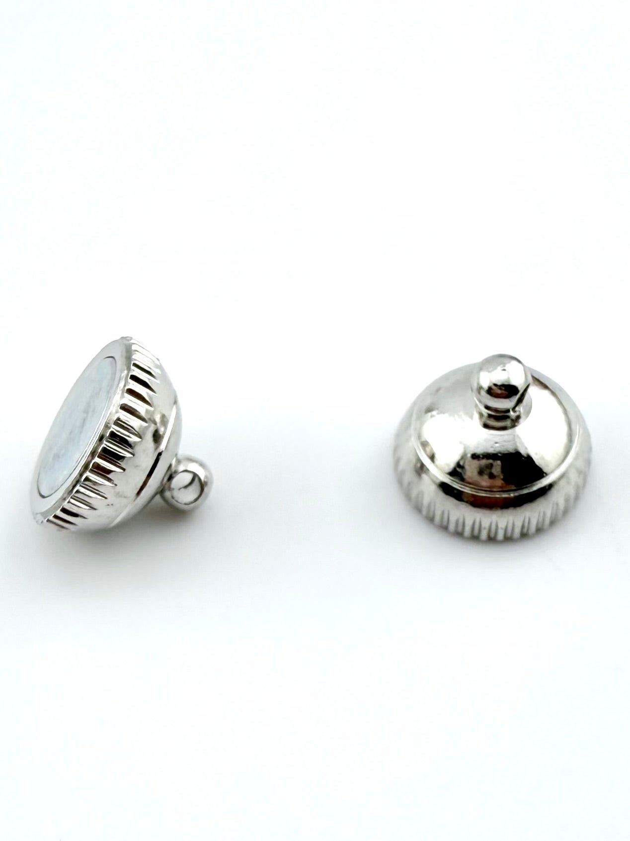 12mm Round Magnetic Claps Silver
