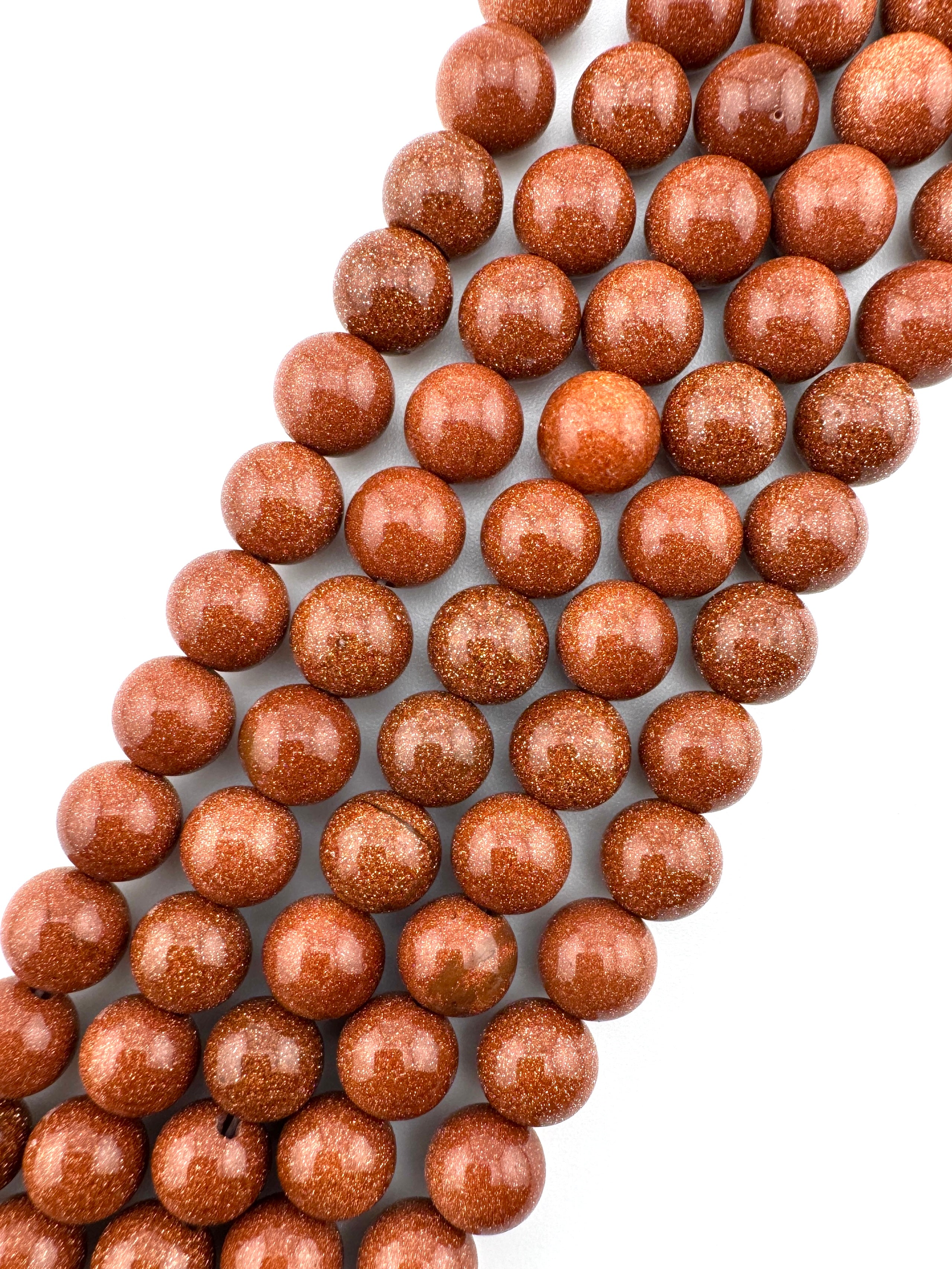 Gold Stone Man Made Beads Available in 6mm, 8mm Sizes