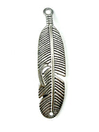 44.5mm Large Feather Charm Rhodium