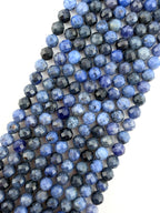 3.5mm Faceted Dumortierite Beads